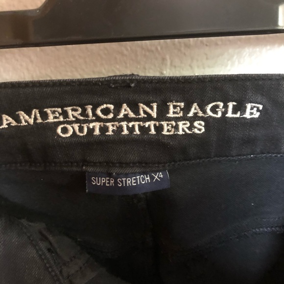 American Eagle super low rise black jeans size 6 - Picture 4 of 7